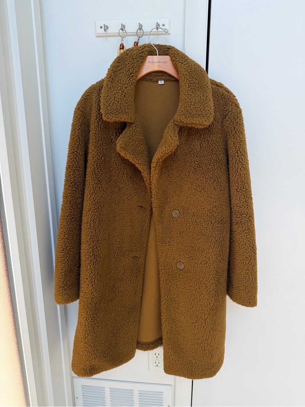 Uniqlo teddy coat, size M